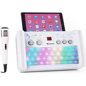 DiscoFever 2.0 karaoke-installatie, BT, multicolor Disco-led, CD-/CD+G-speler