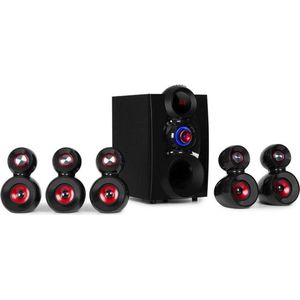 X-Gaming 5.1 surround audiosysteem 380W max. OneSide subwoofer BT USB SD