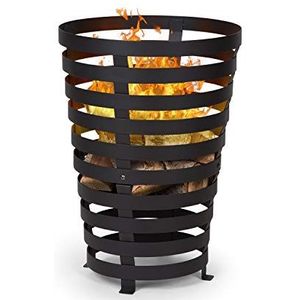 blumfeldt Verus - Vuurkorf van staal, open haard 42 cm, stabiele standaard, vier robuuste voeten, zwart