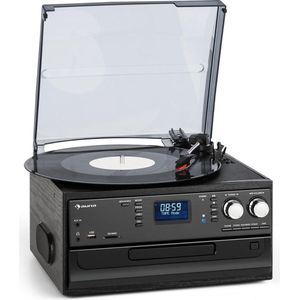 Auna - Oakland DAB Retro Stereo - DAB+/FM - Bluetooth - Vinyl/CD/Cassette