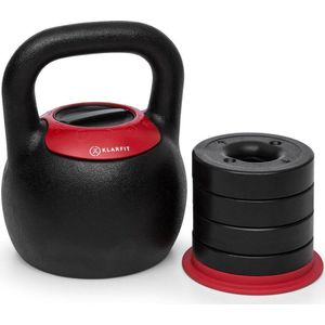 Adjustabell verstelbare kettlebell gewicht: 8-10-12-14-16 kg zwart/rood