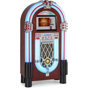 Graceland Touch jukebox 12"" touch bediening Wifi CD BT houtoptiek