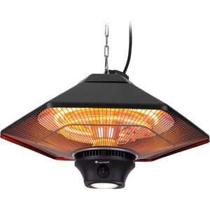 Blumfeldt Heat Hexa heater - Terrasverwarmer infrarood - Hangend - 800/1200/2000W -Halogeen - IP34 - Led - Zwart