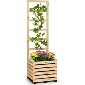 Modu Grow 100 kweekbak & spalier set 50 x 151 x 45 cm grenenhout noppenfolie