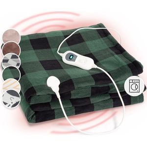 Klarstein Dr. Watson XXL - Elektrische Deken - 200 x 180 cm - Micro Pluche - 120 Watt - Wasbaar