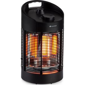 blumfeldt Megalith warmtestraler - 2700W (3X 900W), 3 infrarood carbon verwarmingselementen, LED-lamp met 18W, beschermingsklasse: IP34, IR ComfortHeat voor gerichte infraroodwarmte, wit