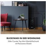 Klarstein - Weinkühlschrank, Getränkekühlschrank Schmal, 1 Zone Kühlschrank mit Glastür, Getränkekühlschränke Freistehend, Weinkühlschrank Klein,