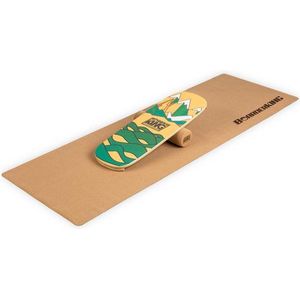Indoor board Flow balance board + mat + roller hout / kurk
