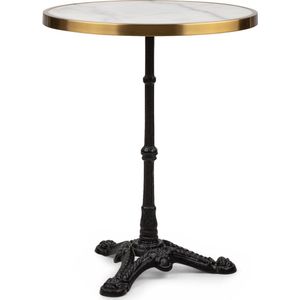 Patras Lux bistrotafel met driepoot marmeren tafel Ø: 57,5 cm hoogte: 72 cm