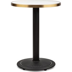Patras Jewel marmeren tafel Jugendstil Ø: 57,5 cm H: 75 cm gietijzeren standvoet