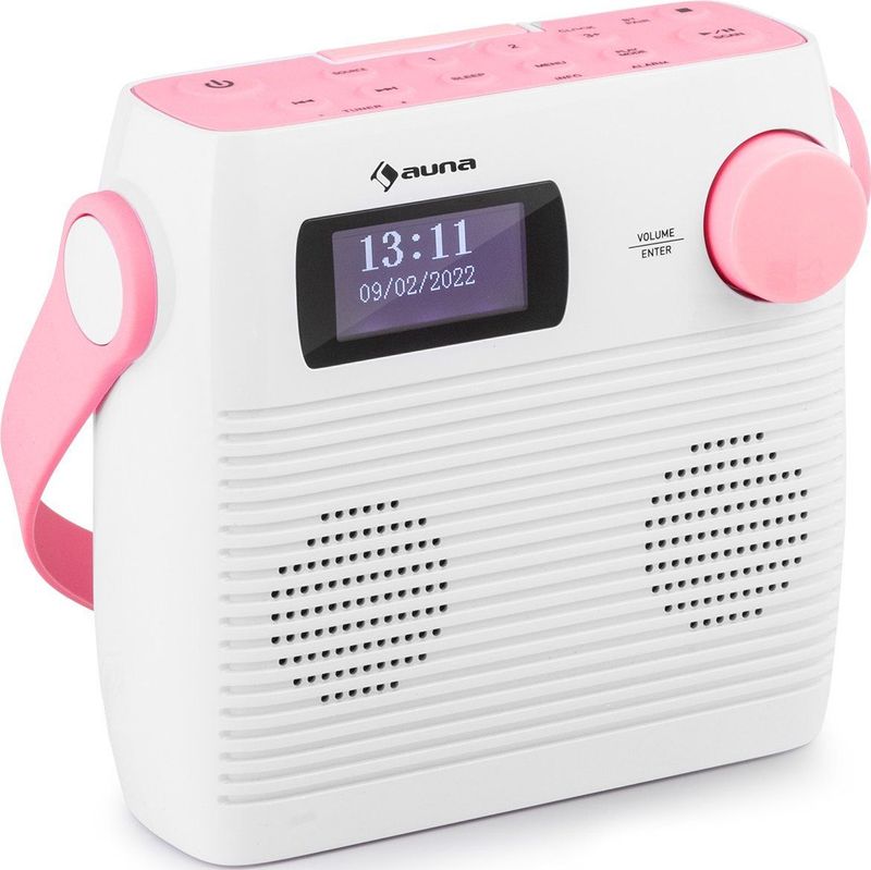 Splash doucheradio BT DAB+/FM IPX4 USB-poort koptelefoonaansluiting USB-C accu