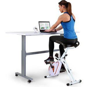 CAPITAL SPORTS Azura Desk Bike hometrainer - Fitness fiets voor bureau en kantoor - X-bike met 8 standen - Perfect voor home office - Inklapbaar