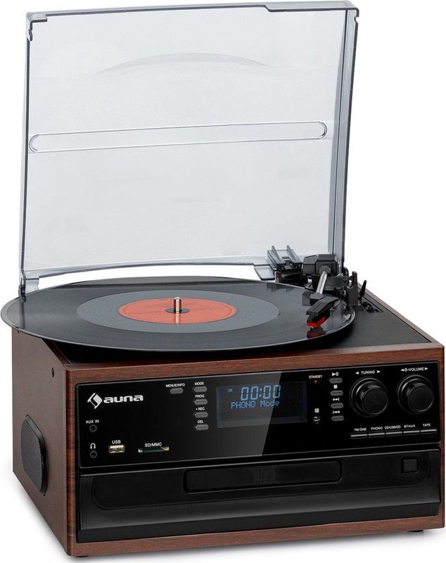 auna - Oakland DAB - Retro Stereo - DAB+/FM - CD - Cassette