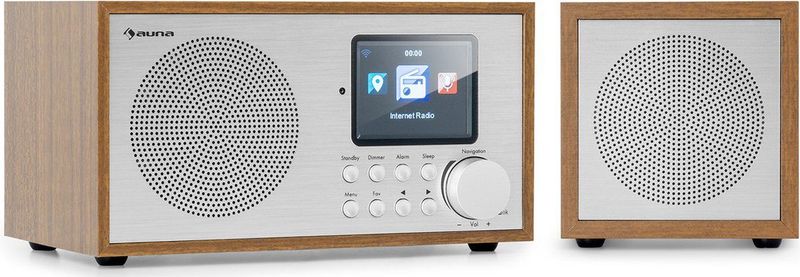 auna - Silver Star Mini - Internetradio - Lichtbruin - DAB+/FM - Bluetooth