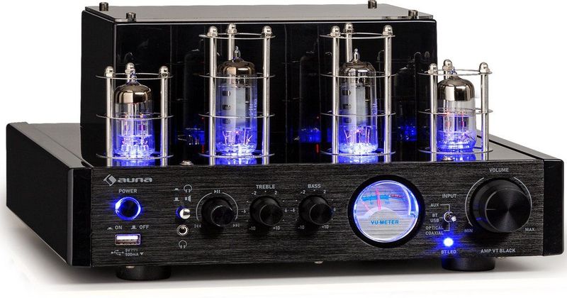 Versterker VT buizenversterker Hifi-versterker 2x 35W RMS BT Opt./Coax./AU X-in