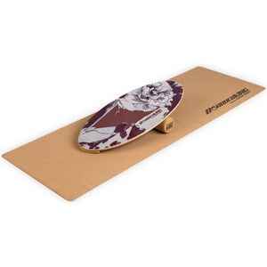 Indoorboard Allrounder balance board + mat + rol hout/kurk