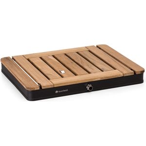 Sumatra Teak Square tuindouche aluminium teakhout draaggreep