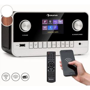 Connect 100 MKII Internetradio Mediaplayer Bluetooth DAB/DAB+ App-Control Schwarzes Holz