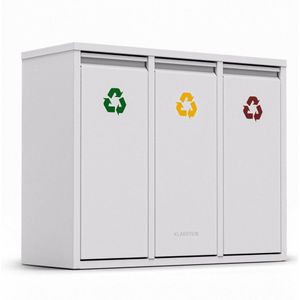 KLARSTEIN Touchless Sensor Keukenemmer - 50L inhoud, roestvrij staal, softclose deksel, bewegingsmelder, LED-bedieningspaneel, mat zwart