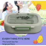 Schmatzfatz Lunchbox, Unterteilte Brotdose für Erwachsene & Kinder, Lunchbox mit Fächern, Bento-Box für Schule & Kita, BPA-Freie Schuldose