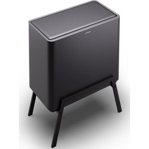 Klarstein Yuma afvalbak - 40 Liter - Inclusief compostemmer - Pootjes - Geurfilter - Zwart