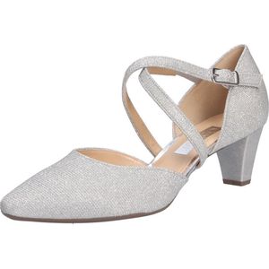 Gabor Pumps - Zilver - Textiel met Glitters - Rubberen Zool
