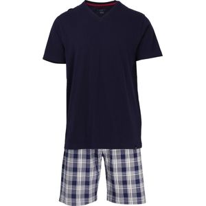 bugatti - Shortama Genua - Blauw/Donker Geruit - 2-delig