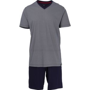 Pyjama - Blauw - V-hals - Korte Mouwen - Smalle Pasvorm