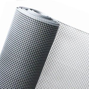 HaGa® Plastic hek tuinhek in 1m hoogte maas 10mm in zilver (per meter)