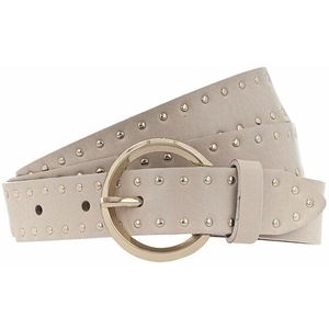 Vanzetti Studded riem leer cream 100 cm