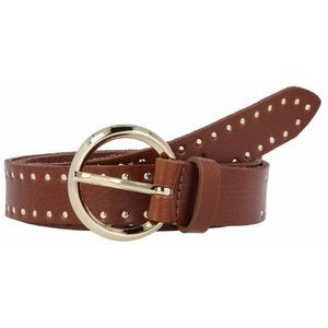 Vanzetti Studded riem leer cognac 80 cm