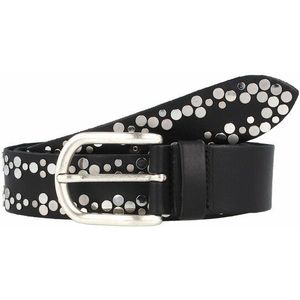 Vanzetti Studded riem leer schwarz 105 cm