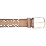 Vanzetti Studded riem leer camel 95 cm