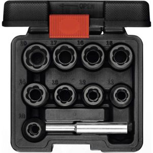 Gedore RED - Tapeind Uitdraaierset - 10-delig - Chroom-Molybdeenstaal - Kunststof Koffer