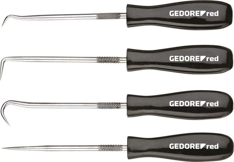 Gedore RED 3301548 Haakset voor O-ringmontage L.135mm 4-delig