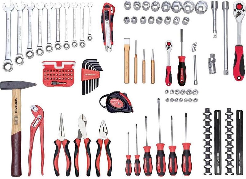 Gedore - Gereedschapsset All-IN - Gereedschapskoffer - 107-dlg - Chroom-vanadiumstaal