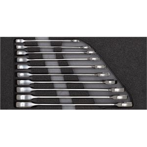 Gedore RED R22150003 Ringratel-steeksleutelset - 10-delig - Chroom-vanadiumstaal