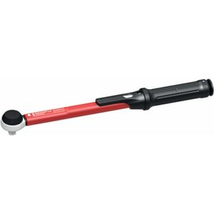 GEDORE R58900050 momentsleutel 10-50Nm L.335mm rode draaimomentsleutel voor links- en rechtsdraaiende schroefdraad, 3/8 inch, 10-50 Nm, stalen buis, rood/zwart