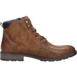 Mustang - Heren Veterschoenen - Cognac - Synthetisch Materiaal