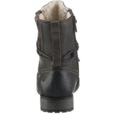 Mustang Shoes Winterlaarzen blokhak, winterlaarsjes, veterschoenen met klinknagel en decoratieve stiksels