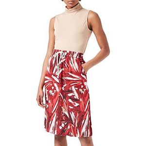 GERRY WEBER Edition Damesrok, Dark Cherry/rood/ecru/print, 42