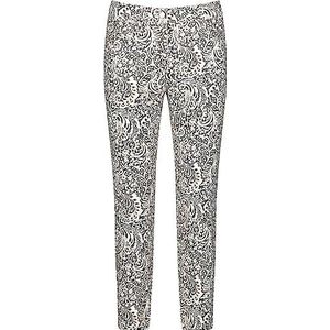 GERRY WEBER Edition Dames 822059-66875 jeans, ecru/wit print, 42R, Ecru/wit opdruk, 42