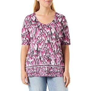 Gerry Weber Edition Dames T-shirt, paars/roze/zwarte print, 36, Print paars/roze/zwart