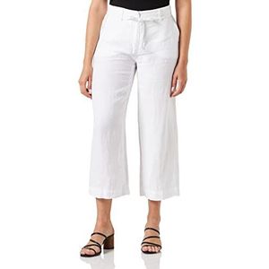 Gerry Weber Dames culotte van puur linnen effen korte pijpen, wit/wit, 40