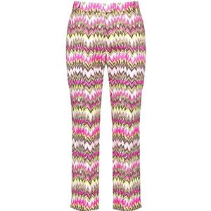 Gerry Weber Dames 120038-31291 broek, groen/paars/roze print, 34, Groen/paars/roze opdruk., 34