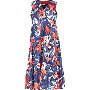 Gerry Weber 180052-31438 Damesjurk, Print blauw/rood/oranje