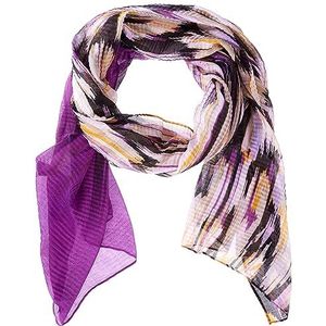 Gerry Weber Damessjaal met patroon en kleurverloop, sjaal met patroon, ecru/wit/paars/roze print, Eén Maat