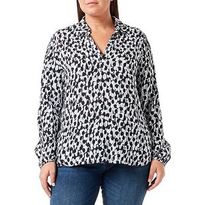 EDITION Damesblouse, Blauw opdruk., 34