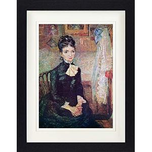 1art1 Vincent Van Gogh Poster Woman Sitting By A Cradle, 1887 Ingelijste Foto Met Passepartout | Muur Foto's | In Een Fotolijstje 40x30 cm