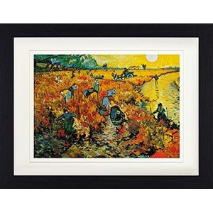 1art1 Vincent Van Gogh Poster The Red Vineyard, 1888 Ingelijste Foto Met Passepartout | Muur Foto's | In Een Fotolijstje 40x30 cm